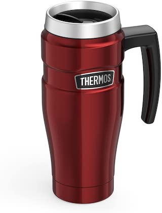 thermos mug red