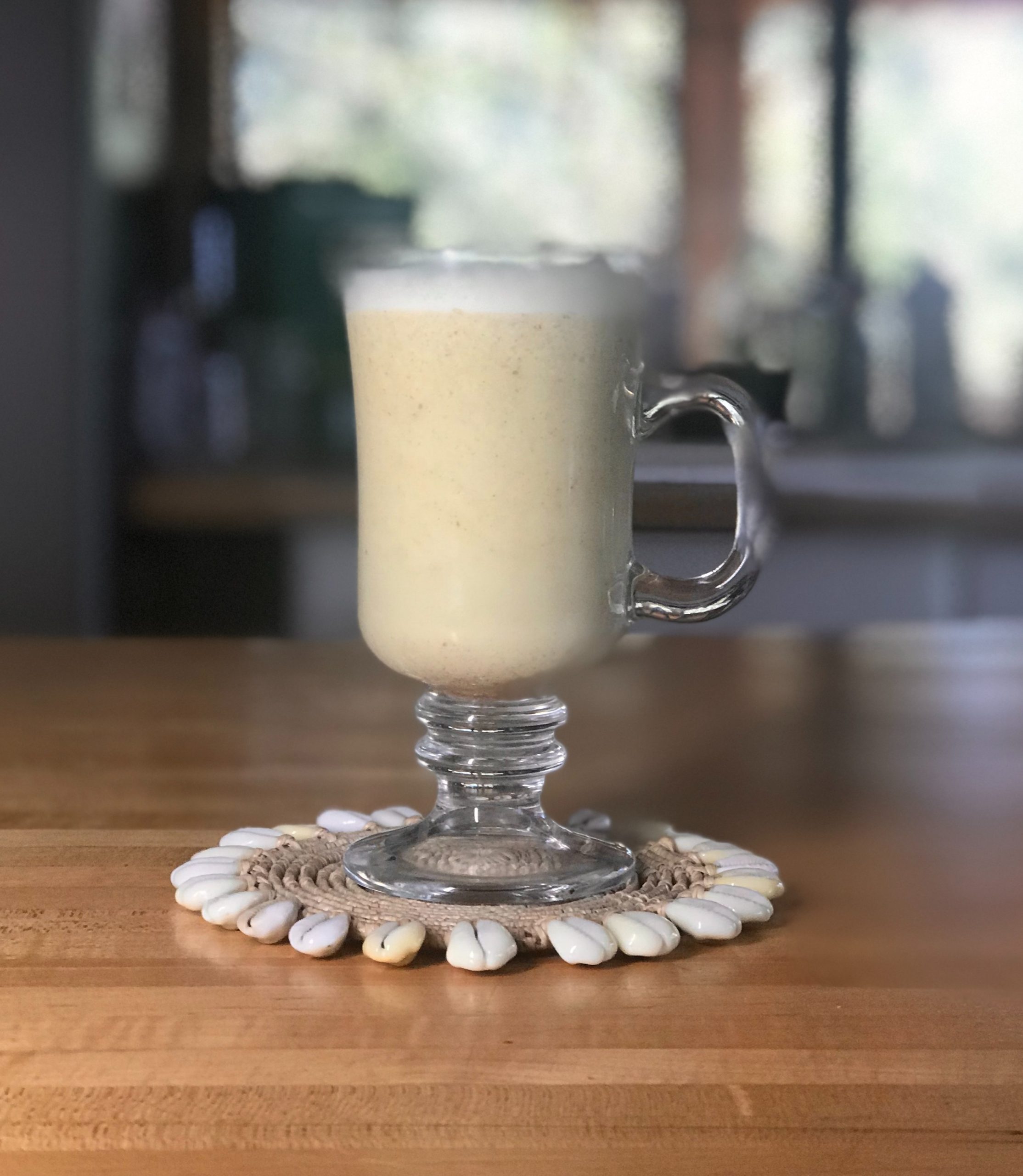 Lactation drink vegan milk tonic in glass
